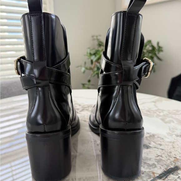 3.1 Phillip Lim Glossy Black Ankle Boots THE MOST AMAZING LEATHER - Picture 12 of 13